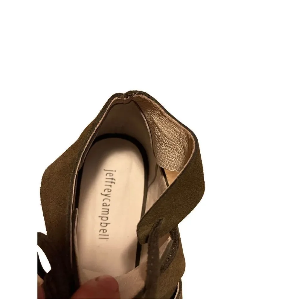 Jeffrey Campbell Green Suede Platform Shoes